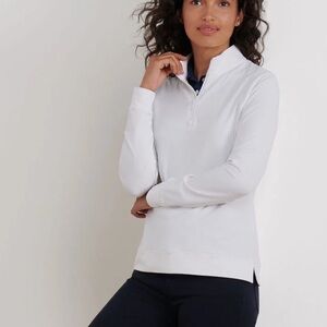 Peter Millar Women’s White 1/4 Zip Athletic Pullover